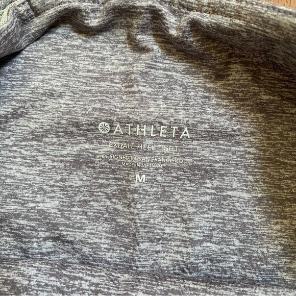 Athleta Women's Medium Gray Heathered High-Rise Exhale Heel Tight Leggings - Picture 4 of 5